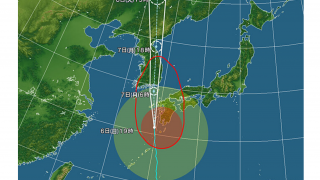 9月6日台風10号到着間近。心配です。